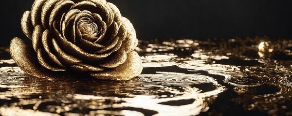 there is a rose that is sitting on a table with water