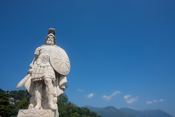 Fototapeta na wymiar Antique statue, Villa Olmo, Como