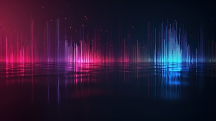 Soundwave background meets futuristic RGB design with colorful neon wave lights in this captivating wallpaper.