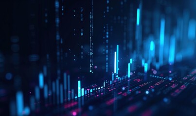 Analysis of financial trading graphs. Generate AI image - obrazy, fototapety, plakaty