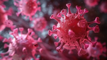 3D depiction of the HIV virus