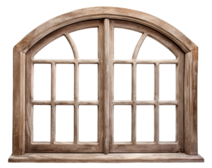Wooden window, cut out