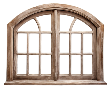 Wooden window, cut out