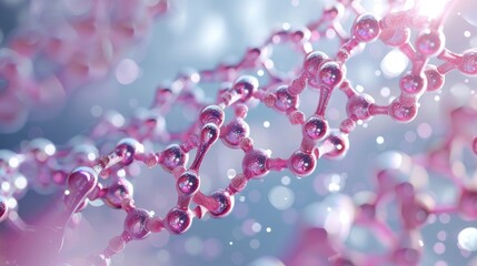 Beautiful background with DNA molecules.