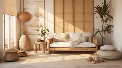 Opt for a calming color palette with neutral tones and natural materials such as bamboo and rice paperar