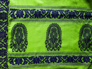 tribal pattern or ethnic pattern is used for assam motif design or muga silk of assam. similar to ukrainian pattern or russian  pattern.