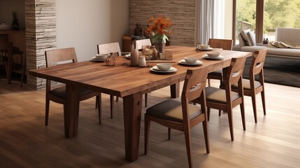 Opt for a large, extendable dining table to accommodate gatherings and maintain a sense of spaciousnessar