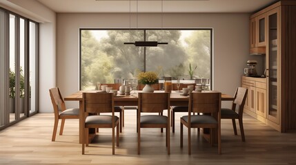 Opt for a large, extendable dining table to accommodate gatherings and maintain a sense of spaciousnessar
