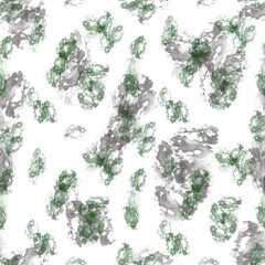 Seamless abstract pattern. Simple background with black, green, white texture. Digital brush strokes background. Spots. Design for textile fabrics, wrapping paper, background, wallpaper, cover.