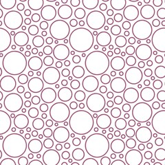 Seamless abstract geometric pattern. Simple background in purple, white. Dots, circles. Digital pencile texture.  Design for textile fabrics, wrapping paper, background, wallpaper, cover.