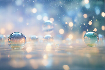 Ethereal mist of bokeh orbs in a serene and calming atmosphere.