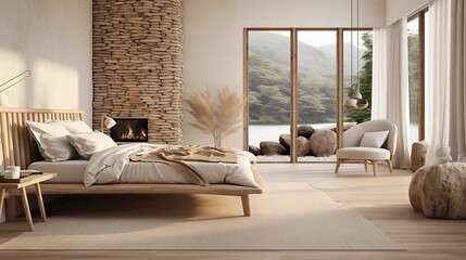 Opt for a neutral color palette, incorporating natural materials like bamboo, stone, and wood, to create a calming and harmonious atmospherear