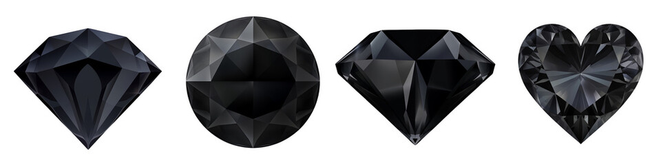 Black Diamond clipart collection, vector, icons isolated on transparent background