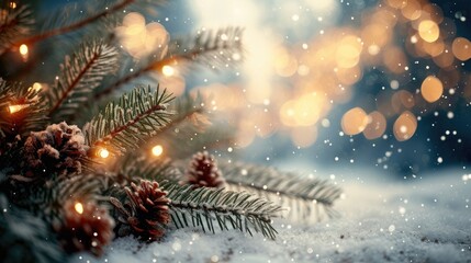 Obraz na płótnie Canvas Enchanting winter Christmas scenery