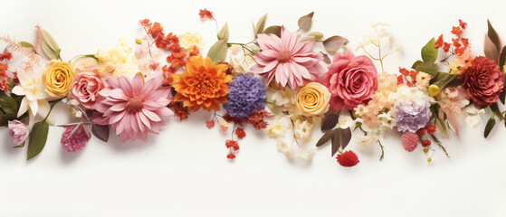 Fototapeta na wymiar Creative layout made with beautiful flowers