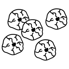 Obraz premium Pepper glyph and line vector illustration