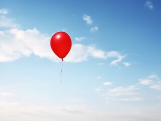 Balloon Lifting Off Aspiration and Freedom Isolated on White Background AI Generated
