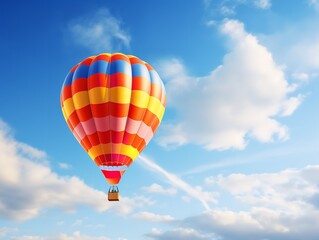 Obraz premium Balloon Lifting Off Aspiration and Freedom Isolated on White Background AI Generated