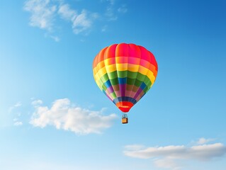 Fototapeta premium Balloon Lifting Off Aspiration and Freedom Isolated on White Background AI Generated