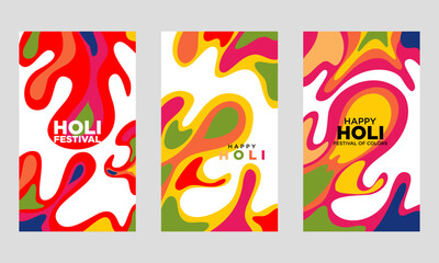 Fototapeta premium Holi festival social media post Template Collection. for cover, flyer, social media. vector illustration