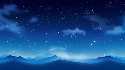Fototapeta premium Mysterious star themed gradient background with countless twinkling stars