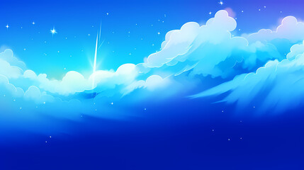 Fototapeta premium Mysterious star themed gradient background with countless twinkling stars