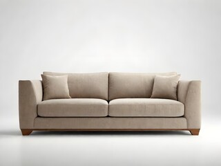 grey sofa on a light background