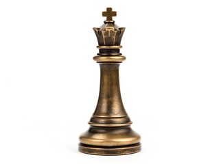 Fototapeta premium Chess King Piece Strategy and Leadership Isolated on White Background AI Generated