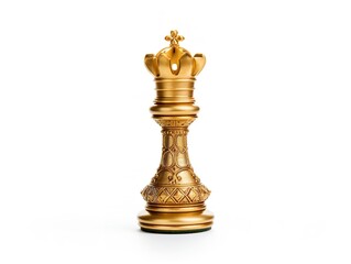 Chess King Piece Strategy and Leadership Isolated on White Background AI Generated
