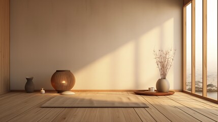 Use minimalistic decor and furniture to create an uncluttered and peaceful environment for meditationar