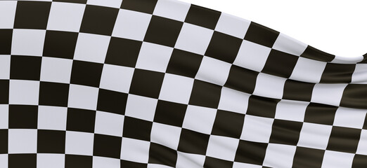 Fototapeta premium Waving racing finish flag in