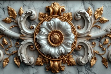 Gorgeous jewelry, roses, and flowers as decorations; luxurious silk background print 3D wallpaper