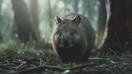 Wombat in wild.