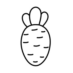 Easter Carrot line icon.