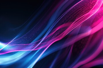 Fototapeta premium A vibrant abstract background featuring shades of blue, pink, and purple, A glowing abstract background with a bio-luminescent feel, AI Generated
