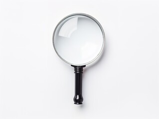 Magnifying Glass Over Book Research and Insight Isolated on White Background AI Generated