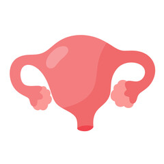 organ womb cartoon icon.