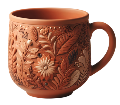 Terracotta mug png earthenware mug png empty terracotta mug png brown clay mug png brown clay cup png clay drinking glass png jarrito mug handcrafted clay mug png traditional ceramic mug png