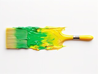 Paintbrush with Vibrant Paints Creativity in Color Isolated on White Background AI Generated