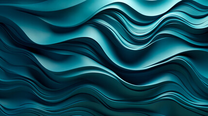 Serene Blue Waves Abstract Elegance created with Generative AI technology