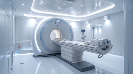 A high-tech MRI suite with real-time imaging, enhancing diagnostic capabilities and patient care.