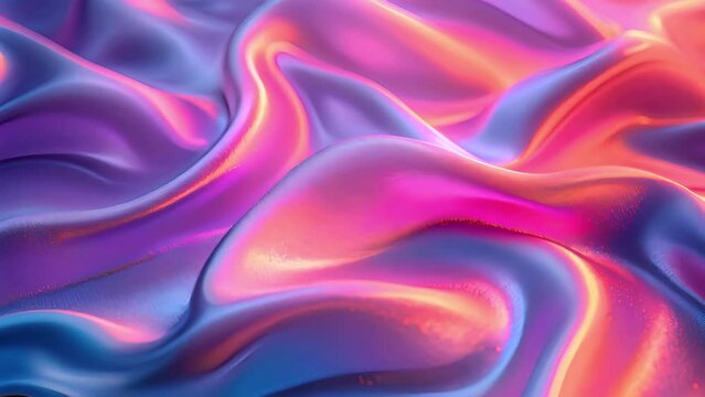 Vibrant abstract background waves, holographic