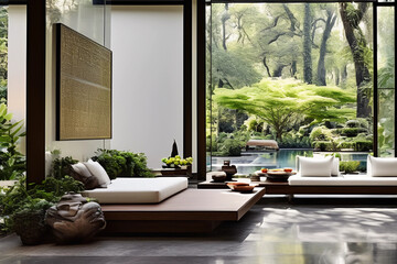 living room with a view