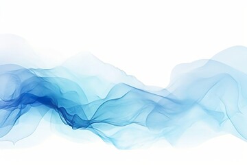 Fototapeta premium Abstract Wave in blue collors, Watercolor Art