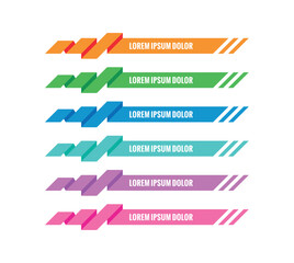 six step bar banner design. banner template for magazine, web, internet world