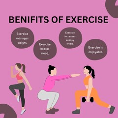 Purple Benefits of Exercise Banner Post
