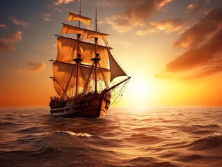 Obraz premium Ship in a Bottle Navigating Dreams Isolated on White Background AI Generated