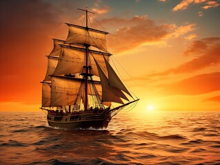 Obraz premium Ship in a Bottle Navigating Dreams Isolated on White Background AI Generated