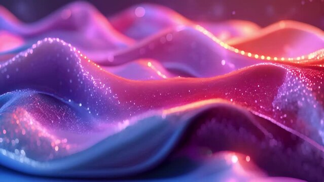 Holographic Iridescent shimmering fabric looped background
