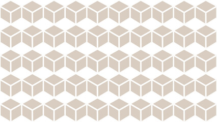 Beige background with rhombus and cubes